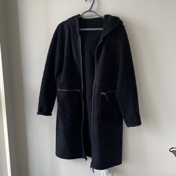 Mavi Reversible Sherpa Suede Coat - Picture 1 of 5